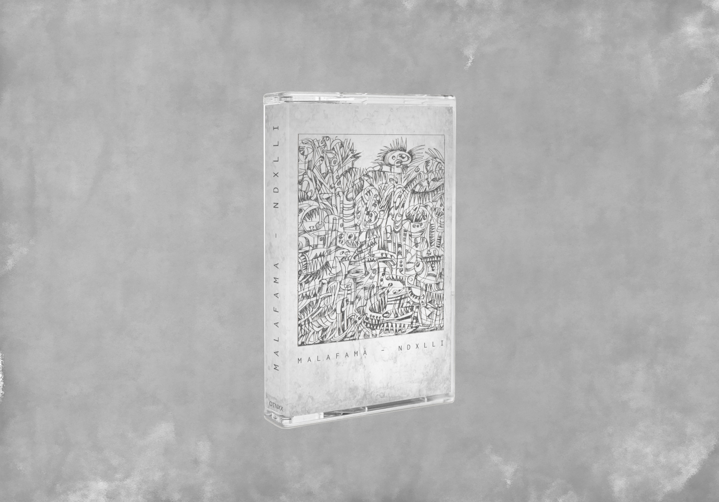 Render en ángulo del cassette de Mala Fama